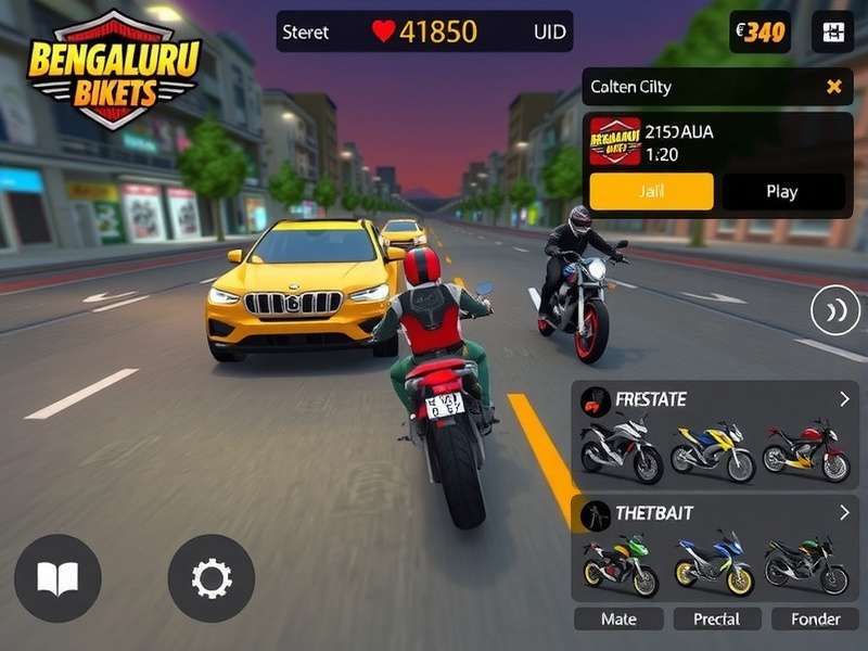 Bengaluru Bike Bandits bike customization screen showing various options